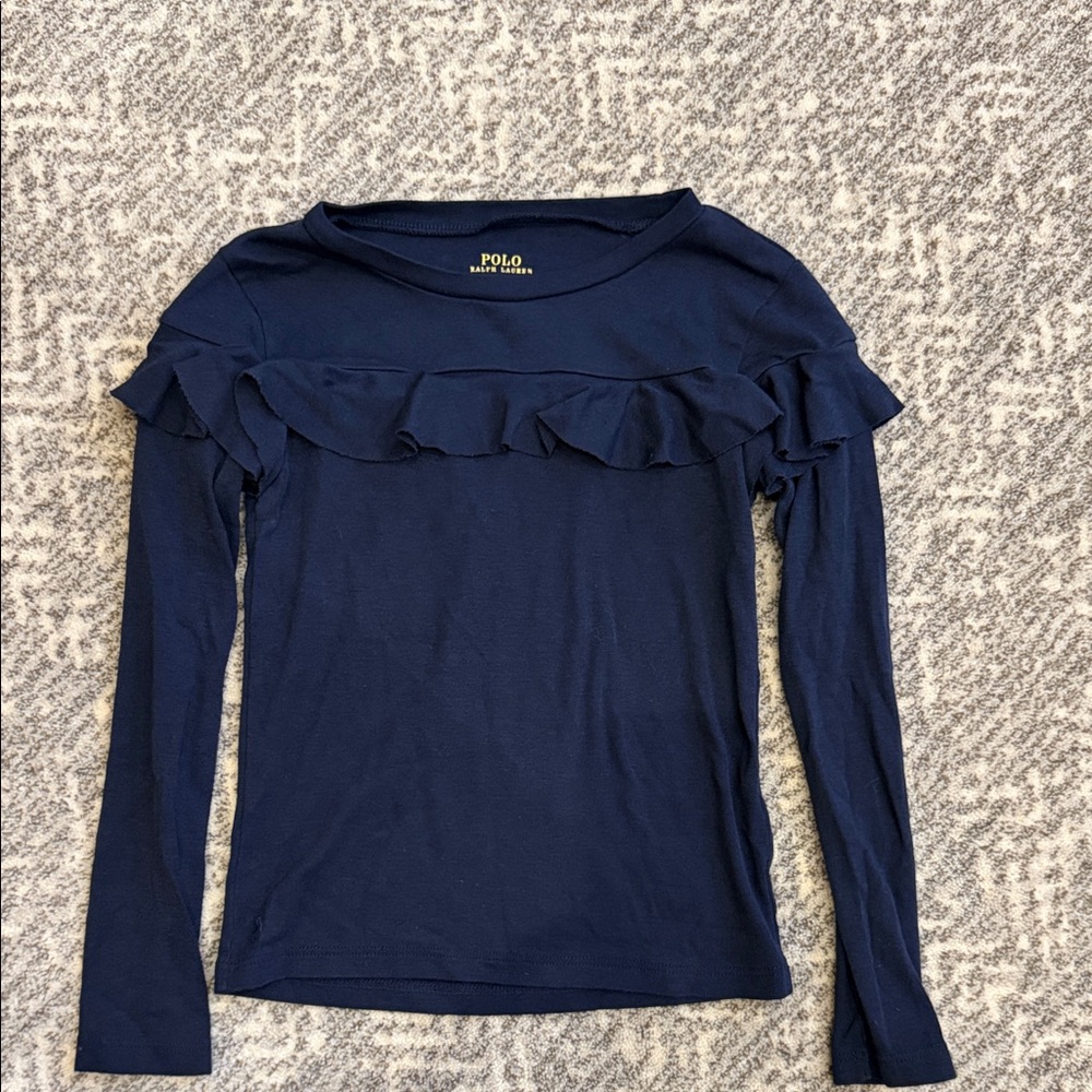 Polo by Ralph Lauren kids Long Sleeve Navy Top